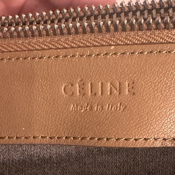 Authentic CELINE Calf Skin Trio Bag Shoulder Bag Crossbody Bag Beige - Small - Picture 16 of 16